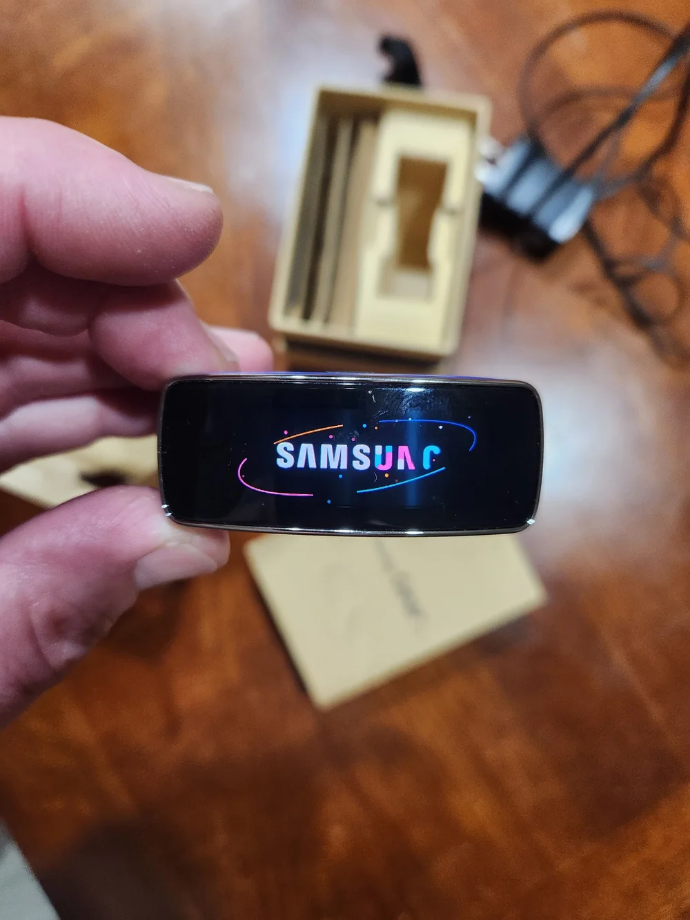 Samsung Gear Fit Smart Fitness Band - Blue and Black